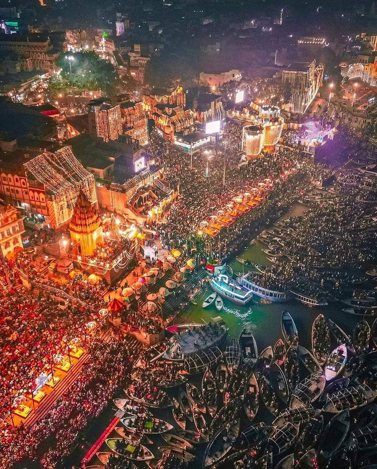 Varanasi ghats during Kartik Purnima
